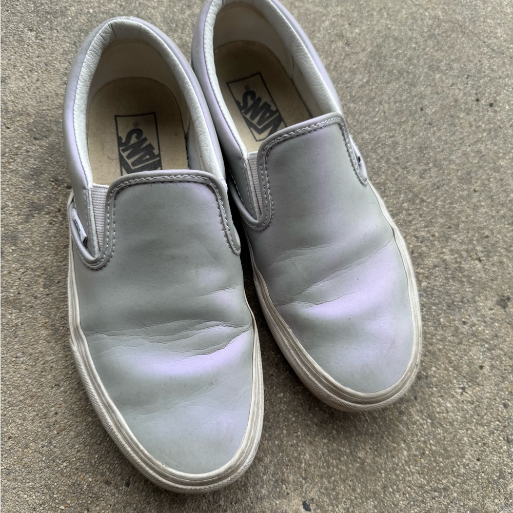 Vans Light Gray Slip-On Shoes
